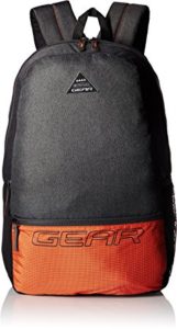 Gear 24 Ltrs Grey and Orange Casual Backpack (METBPECO60406)