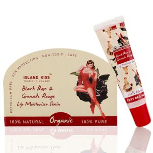 Island Kiss , 100% Natural, Organic Lip Balm & Stain With Spf 15, Black Rose & Grenade Rouge, 14Gms Rs 111 only amazon