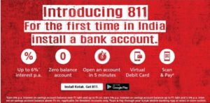 Kotak 811- Get Rs 300 Flipkart Voucher at Just Rs 3 only