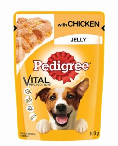 Pedigree Gravy Adult Dog Food Pouch, Chicken in Jelly, 100g for Rs 17