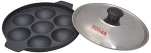 Tosaa Non-stick 7 cavity appam patra with lid 17 cm (200 grms) Rs 199 only amazon GIS