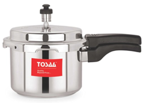 Tosaa Ultra Delux Aluminium Pressure Cooker, 3 Litres, Silver