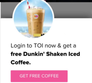 dunkin shaken coffee