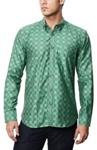 VIBINVEGAS Men's Checkered Casual Green Shirt for Rs 199
