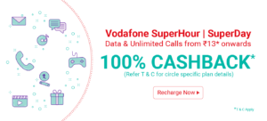 Vodafone SuperHour SuperDay Phonepe