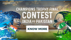 Champions Trophy final India vs Pakistan contest haptik app