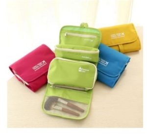 Amazon- Buy PackNBUY LIME GREEN Long Folding Storage Hanging Toiletry Travel Pouch Bag for Rs 449
