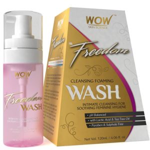 Amazon is selling WOW Feminine Cleansing Foam Wash, Lactic Acid and Tea Tree Oil for Rs 201 only
