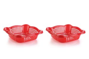 Amazon- Buy Nayasa Melow 2 Piece Plastic Fruit Basket Set