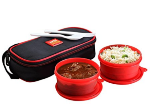 Cello Max Fresh Super Polypropylene Lunch Box Set, 300ml24cm, Set of 2, Red at rs.232