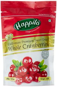 Happilo Premium Californian Dried and Sweet Whole Cranberries, 200g for Rs 199