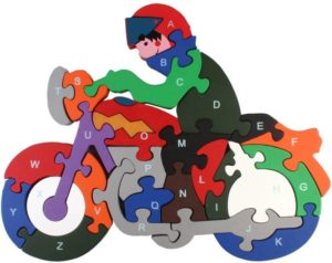 Pigloo Wooden Bike Puzzle Toy (26 Pieces) for Rs 299 only