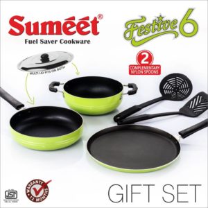Sumeet Nonstick Festive Six Cookware Set (Aluminium, 6 - Piece) at Rs 797 only pepperfry