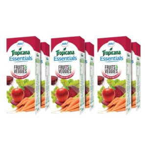 Tropicana Essentials Fruits & Veggies Juice 200ml each (Pack of 6) for Rs 126