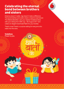 Vodafone Rakhi Offer- Visit nearest Store and Get free Rakhi with More Surpise Gifts