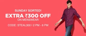 jabong get flat Rs 300 off on men fashion products