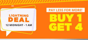 (Till 1 AM) Jabong 'Pay Less for More'- Buy 1 Get 4 Free on Clothing