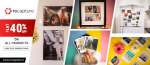 Recapture- Get Flat 40% Discount on All Products (Gift Cards Also)