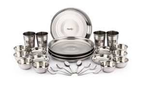Amazon- Buy Pigeon Stainless Steel Dinnerware Set, 28-Pieces, Silver for Rs 1248 only