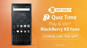 amazon app download and answer 5 questions win blackberry