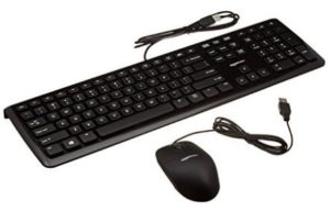 AmazonBasics Wired Keyboard and Wired Mouse Bundle Pack