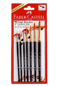 Faber-Castell Paint Brush Set - Round, Pack of 7 (Navy Blue) at rs.199