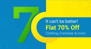 Get Minimum 70% off on Clothes, Books and Much More