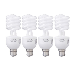 Halonix Twister Base B22 27-Watt CFL (Pack of 4, Cool Day Light) at rs.473