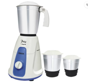 Inalsa Polo 550 W Mixer Grinder (White, Blue, 3 Jars) at Rs.1,799