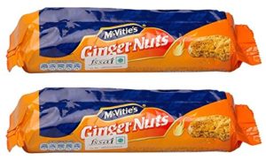 McVitie's Ginger Nuts Biscuit, 250g (Pack of 2) amazon Rs 180 or 162