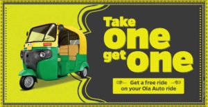 OLA Cabs- Ride an Ola Auto and get another ride free