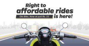 book Ola Bike at Rs 15 only for ride up to 8 km