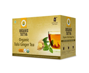 Organic Tattva Tulsi Ginger Tea, 20 Tea Bags at rs.98