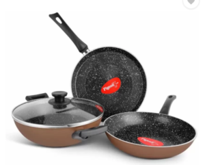 Pigeon Essentials Induction Bottom Cookware Set (Aluminium, 1 - Piece) at rs.1,199