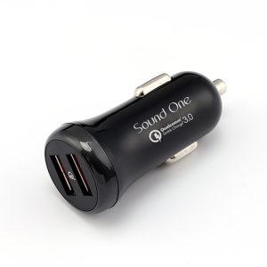 [Qualcomm Quick Charge 3.0] Sound One 36W Dual Port 3.0 USB Car Charger SO-CCQ-110 for Rs 499 only