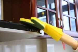 Yellow Sponge Cleaning Scrub Right Hand Glove, Multi Function