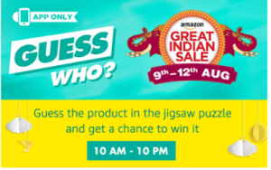 amazon guess who contest guess and win products 7-8th august answers added dealnloot