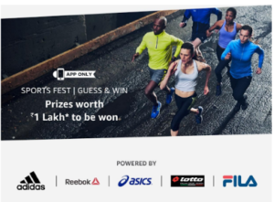 amazon sports fest guess and win contest answers 31st August 1 lakh