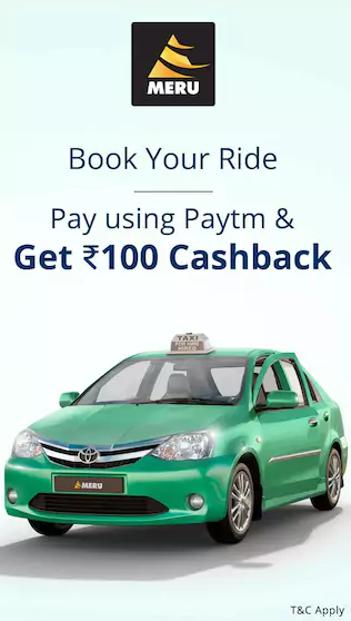 meru cab paytm flat rs.100 cashback offer