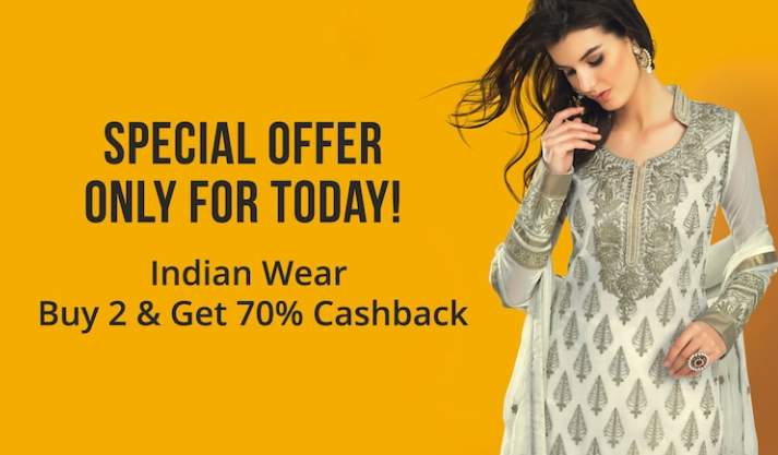 paytm 70% cashback indianwear