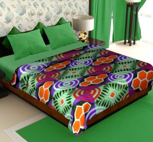 Amazon- Buy Story@Home Cloral Collection Fleece Abstract Polyester Double Blanket