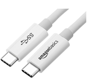 AmazonBasics USB 3.1 type C to Type C Gen1 Cable -3Feet -White at rs.299