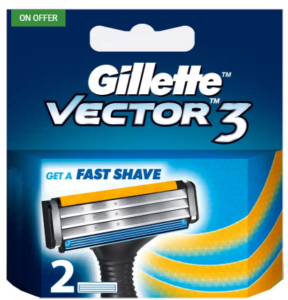 Gillette Vector 3 (Pack of 2) at rs.58