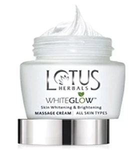 Lotus Herbals Whiteglow Skin Whitening and Brightening Massage Crème, 60g