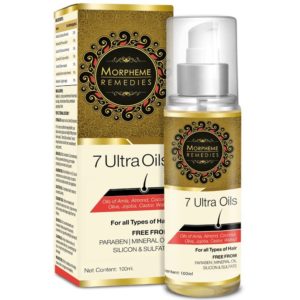 Morpheme Remedies 7 Ultra Hair Oils - 100ml (Pure Almond, Castor, Jojoba, Coconut, Olive, Walnut, Amla Oils) - No Mineral Oil amazon