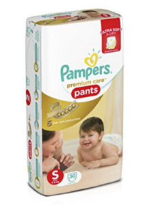 Pampers Premium Care Small Size Diaper Pants (50 Count) at rs.414