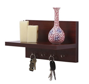 Solimo Wall-Mounted Wall Shelf with Key Hook at rs.349