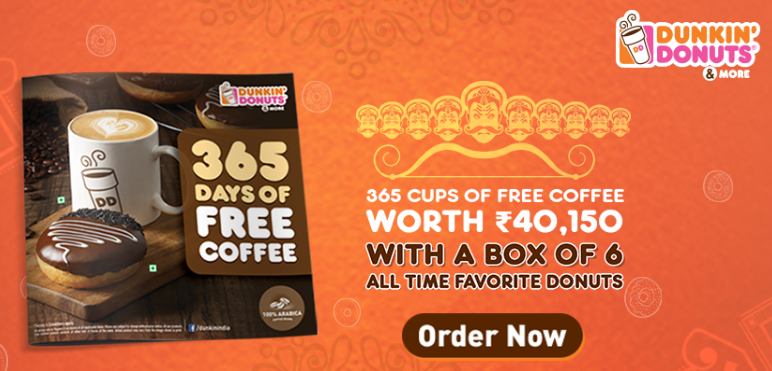 dunkin donuts 365 coffee voucher offer