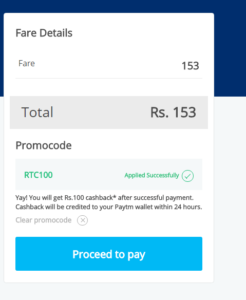 paytm RTC Bus