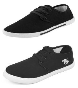 Amazon- Buy Chevit Men's Combo Pack of 2 Solid Sneakers